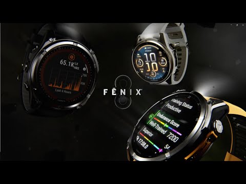 Garmin Išmanusis laikrodis Fenix 8 – 47 mm, AMOLED Sapphire, Pilkos anglies spalvos DLC titanas su juodai pilkos spalvos silikoniniu dirželiu video