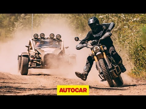 2019 Triumph Scrambler vs Ariel Nomad | Off-road battle | Autocar