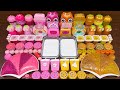 PINK VS GOLD Mixing Random Into GLOSSY Slime Satisfying Slime Video 488