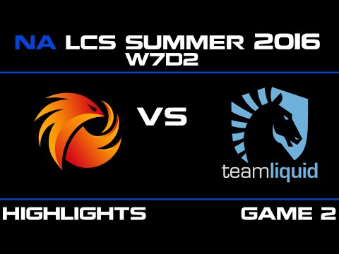 P1 vs TL Game 2 highlights W7D2 NA LCS 2016 Phoenix1 vs Team Liquid   TL vs P1   LCS LOL