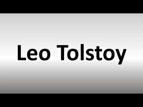 How to Pronounce Leo Tolstoy