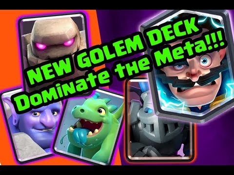 BEST GOLEM DECK  [BOWLER & EWIZ] - Counter Every Meta Deck Clash Royale Live
