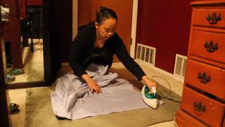 How to iron  a shirt fast and easy without the ironing board