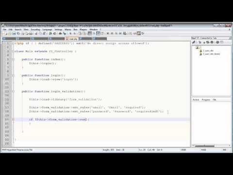 CodeIgniter Tutorials Registration Login Part 4 13