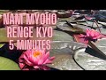 5-Minute Daimoku Practice: Chanting Nam Myōhō Renge Kyō. Nam Myoho Renge Kyo 5 Minutes.