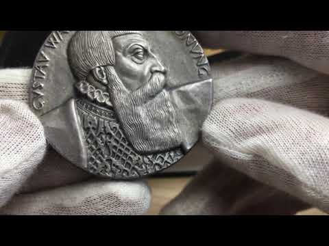 Carl Milles - Silver Medal - Gustav Vasa's 400th Anniversary 1523-1923 - VERY RARE