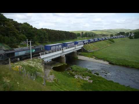 66425 & 66433, 4S43 Daventry - Mossend, Crawford, 26/06/2013