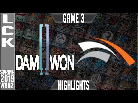 DWG vs HLE Highlights Game 3 | LCK Spring 2019 Week 8 Day 2 | Damwon Gaming vs Hanwha Life Esports
