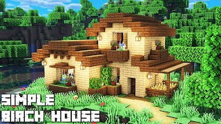 Download lagu Smple But Beautiful - Minecraft: Wooden Birch House Tutorial #153 mp3