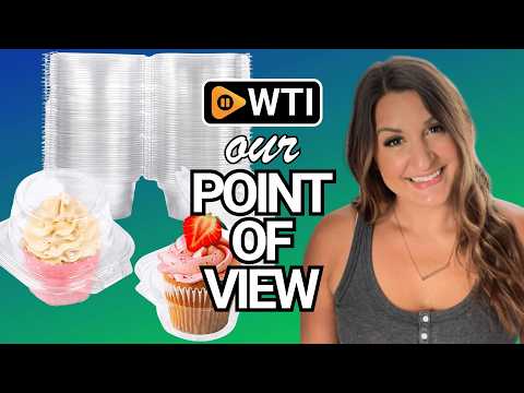 NPLUX 100 Pack Individual Cupcake Containers Plastic Cupcake Box Stackable - WTI product video review