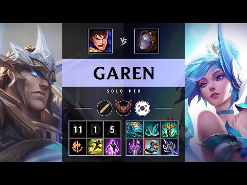 Garen Mid vs Orianna - KR Grandmaster Patch 25.14