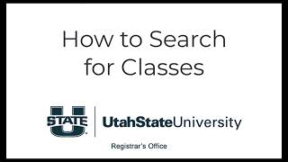 Search for classes in Banner Registration