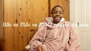 BSc vs MSc vs MSCi physiotherapy degrees | Which path is best for you?