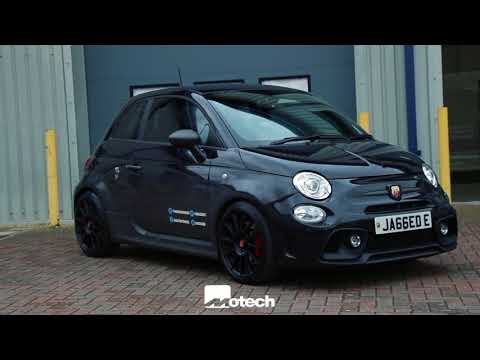 Fait 500 595 abarth with Eibach springs and 10mm wheel spacers Motech Performance