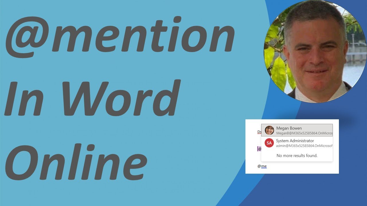 How to @mention someone in word  online document that is stored OneDrive /SharePoint
