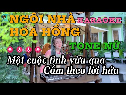 KARAOKE REMIX | TONE NỮ | NGÔI NHÀ HOA HỒNG X MỖI NGƯỜI MỘT NƠI | Vicky Nhung| DJ Hyena