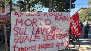 Morte di Ayoub Abourabil, la protesta degli operai sul cantiere della Tav a Firenze