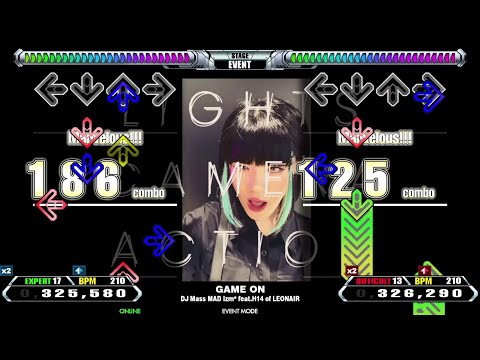 GAME ON / DJ Mass MAD Izm* feat.H14(LEONAIR) | EXPERT 17 & DIFFICULT 13 [DDR/StepMania]