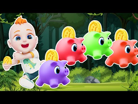 Pretty Piggy Bank | Color Ball Slide | детские песни Nursery Rhymes | Baby & Kids Songs