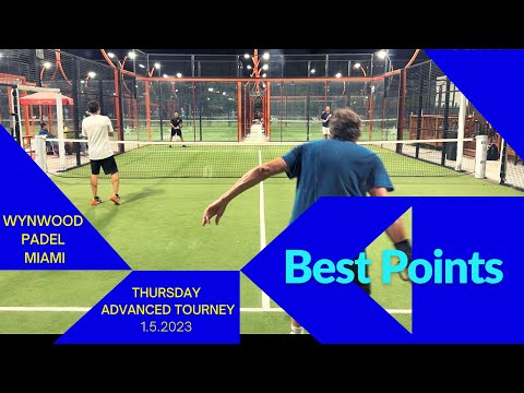 Thursday Advanced Tourney BEST POINTS at Wynwood Padel Miami 1.5.2023