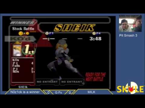 Pit Smash 2.3 Melee - MILK(Peach) vs N0z1ck(Sheik)