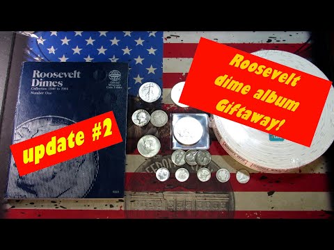 Roosevelt Dime album silver Giftaway! update #2 - #coincollecting #silver #dimes