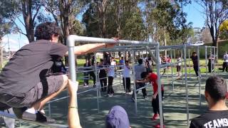 preview picture of video 'The The parkour/street workout facility at Emerson Street Reserve on Sunday, 31 August 2014.'