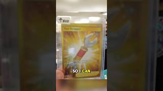 A Pokemon TCG Player came over and I gave him a gold playable card I love this community!! #shorts