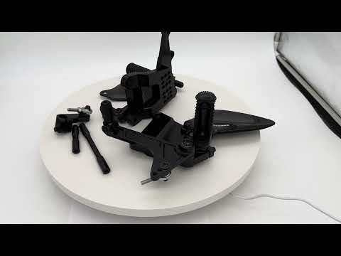 Graves Adjustable Rearsets - Black - RSK-23ZX4-KAF | FortNine