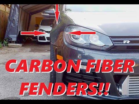We Installed Seibon Carbon Fiber Fenders on Kyle's VW Mk6 Golf R!!