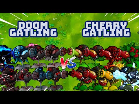 PvZ1 Fusion 3.1 Challenges!!! Team DOOM GATLING PEA vs Team CHERRY BOMB GATLING PEA | Who Will Win?