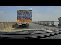 Driving In India Crossing The Kosi River On NH27 Over A Damaged Bridge Before Saraigarh Bihar