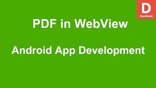 Android Open PDF in WebView