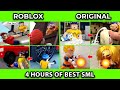 SML Movie vs SML ROBLOX: 4 HOURS OF BEST SML VIDEOS ! Side by Side ! SML MARATHON