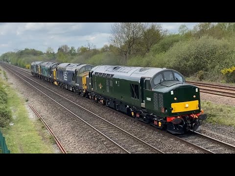 37521(D6817) 37604 37609 37603 working 0Z86 Crewe H.S. to Worksop D R @North Staffs Junction 25.4.22