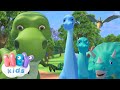 Voici les dinosaures! | Le dinosaure dessin animé | HeyKids - Chansons des maternelles