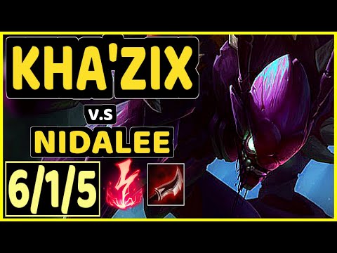 SEONGHWAN (KHA'ZIX) vs NIDALEE - 6/1/5 KDA JUNGLE GAMEPLAY - KR Ranked GRANDMASTER