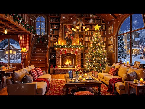 [ No Mid Ads ] 🔥 Cozy Christmas Music 2026 With Fireplace Sounds 🔥🎄 Best Instrumental Christmas