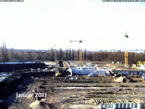 Zeitraffer (Januar): Bau des Erdgas Sportpark Halle