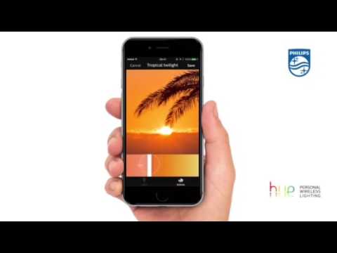 Philips Hue App, how to edit a scene
