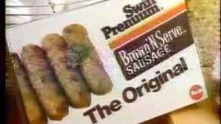 Swift Premium Brown 'N' Serve sauages commercial