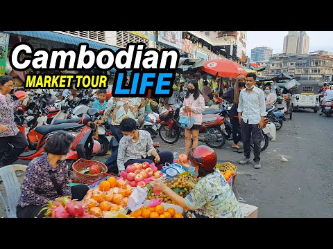 TRADITIONAL MARKET TOUR | WALKING TOUR Around Orussey Market in PHNOM PENH City