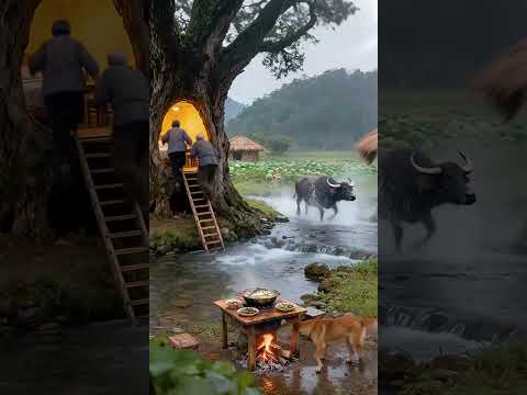 什么样的人会喜欢这样田园生活！#我的乡村生活 #乡村田野 #乡村田园生活 #乡愁记忆 #暴風雨 #下雨 #下雨天 #下雨聲 #下雨的声音 #雨 #雨音 #雨の音 #雨と雷 #雨降り#田园风