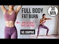 30 min Full Body Fat Burn HIIT (NO JUMPING) - Ab, Core, Arm, Back, Leg, Thigh & Cardio ~ Emi