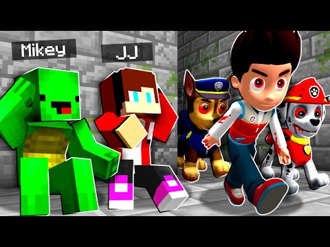 Manzel: PAW PATROL.EXE Haunts MIKEY & JJ in Minecraft at 3 AM
