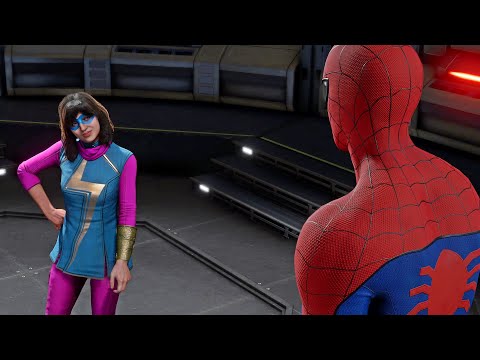 Marvel's Avengers Ms. Marvel Convinces Spider Man To Open His Mask But