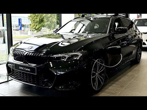 2024 BMW 330e M Sport Touring in Sapphire Black | Interior and Exterior Review [4K]