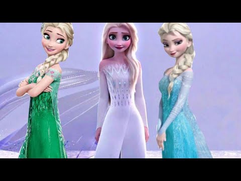 Frozen Elsa all the dress transformation scenes 😍