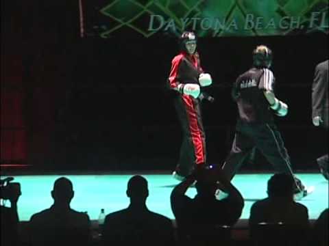 Chelsey Nash vs Sue Brazelton Womens Sparring 2011 Gator Nationals Karate Tournament