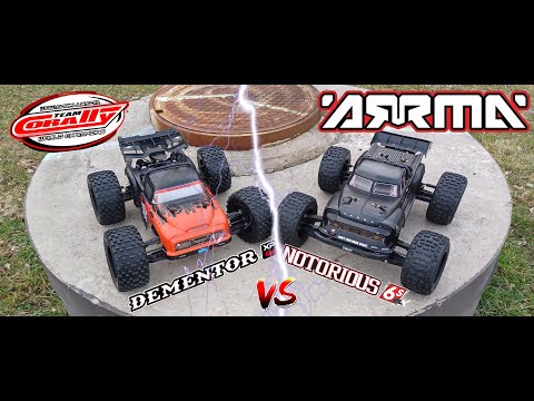 Team Corally Dementor V1 vs Arrma Notorious V5 Beast Battle